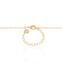 Gargantilha Infantil Elos Coração Liso Banhado a Ouro 18K