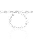 Choker Elos Ovais Ródio Branco