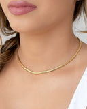 Choker Snake 4 mm Banhado a Ouro 18K