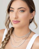 Choker Snake 4 mm Ródio Branco