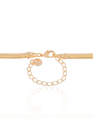 Gargantilha Snake 4 mm Banhado a Ouro 18K