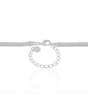 Gargantilha Snake 4 mm Ródio Branco