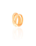 Anel Filetes Entrelaçados Tamanho 22 Banhado a Ouro 18K