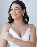 Gargantilhas Elos Trabalhados Banhado a Ouro 18K