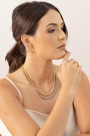 Gargantilha Grumet 6 mm Banhado a Ouro 18K - 45 cm