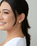 Brinco Redondo Liso Tamanho G Banhado a Ouro 18K