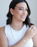 Bracelete Liso Ródio Branco