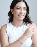 Bracelete Liso 5 mm Ródio Branco