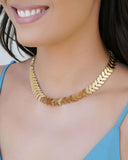 Choker Escamas 12 mm Banhado a Ouro 18K