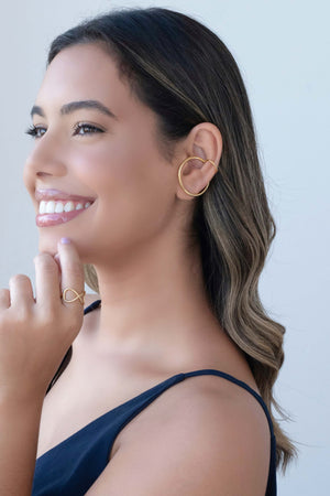 Brinco Argola Tubo 3.3 cm Banhado a Ouro 18K