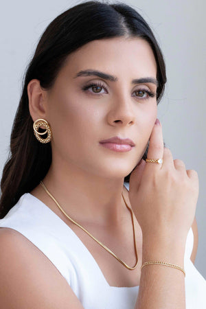 Gargantilha Snake 3 mm Banhado a Ouro 18K