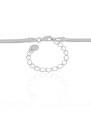 Gargantilha Snake 3 mm Ródio Branco