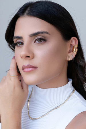 Gargantilha Elos Trabalhados Ródio Branco