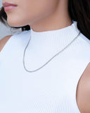 Gargantilha Elos Trabalhados Ródio Branco