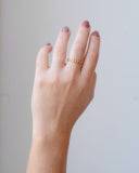 Anel Corações Vazados Tamanho 22 Banhado a Ouro 18K