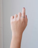 Anel Corações Vazados Tamanho 22 Ródio Branco