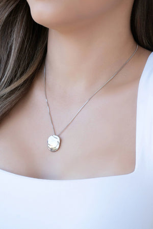 Gargantilha Veneziana Orgânico Ródio Branco