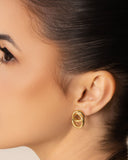 Brinco Entrelaçado Tubo Banhado a Ouro 18K