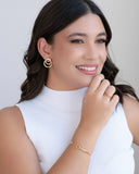 Bracelete Filete Esferas Vazadas Liso Banhado a Ouro 18K