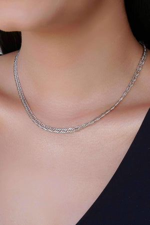 Choker Grumet 4 mm Ródio Branco