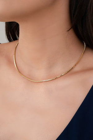 Gargantilha Veneziana 2 mm Banhado a Ouro 18K