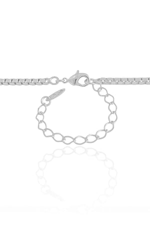 Gargantilha Veneziana 2 mm Ródio Branco