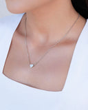 Gargantilha Veneziana Coração Liso Ródio Branco