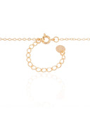 Gargantilha Filho Menina Coração Liso Banhado a Ouro 18K - 45 cm