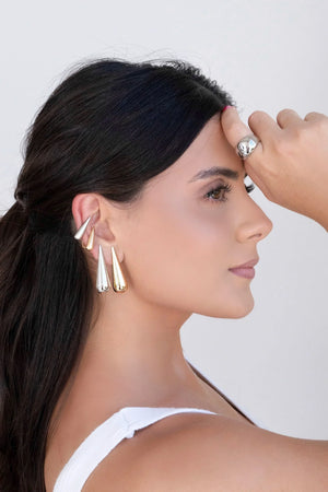 Anel Abaulado Liso Tamanho 15 Ródio Branco