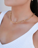 Choker Elos Ovais Banhado a Ouro 18K