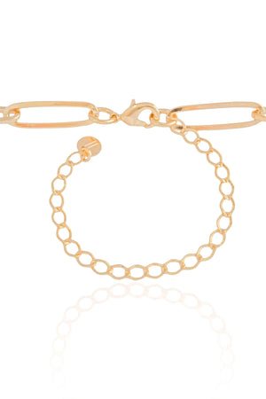 Choker Elos Ovais Banhado a Ouro 18K