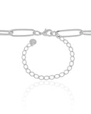 Choker Elos Ovais Ródio Branco