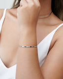 Bracelete Liso Ródio Branco