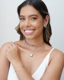 Bracelete Liso Ródio Branco