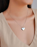 Gargantilha Veneziana Coração Liso Ródio Branco