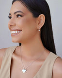 Gargantilha Veneziana Coração Liso Ródio Branco