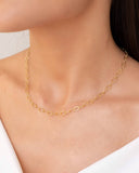 Choker Elos Ovais 5 mm Banhado a Ouro 18K