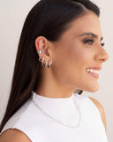 Choker Elos Ovais 5 mm Ródio Branco