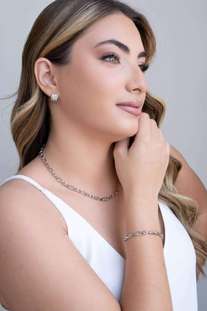 Choker Elos Torcidos Ródio Branco