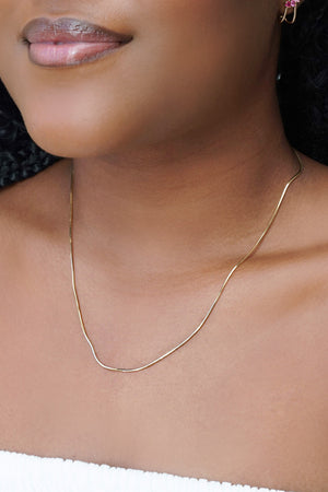 Gargantilha Rabo de Rato 1 mm Banhado a Ouro 18K