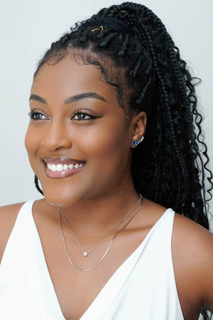 Gargantilha Rabo de Rato 1 mm Ródio Branco