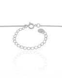 Gargantilha Rabo de Rato 1 mm Ródio Branco