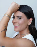 Piercing Detalhado Liso Banhado a Ouro 18K