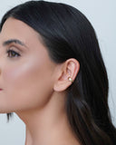 Piercing Detalhado Liso Banhado a Ouro 18K