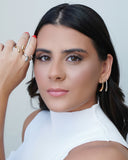 Brinco Passante Gota Lisa Banhado a Ouro 18K