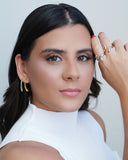 Brinco Passante Gota Lisa Ródio Branco