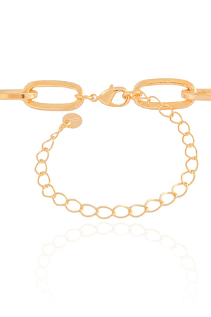 Gargantilha Elos Ovais 9 mm Banhado a Ouro 18K