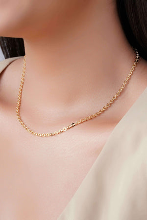 Choker Elos 3 mm Banhado a Ouro 18K