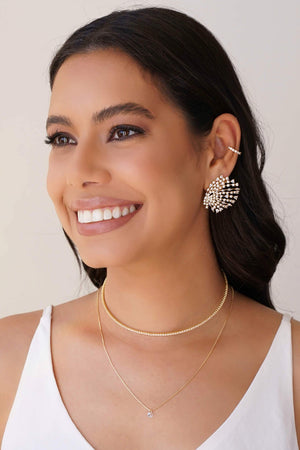 Gargantilha Veneziana Ponto de Luz Banhado a Ouro 18K