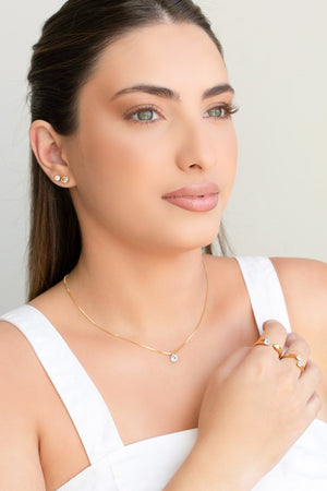 Gargantilha Veneziana Ponto de Luz Banhado a Ouro 18K